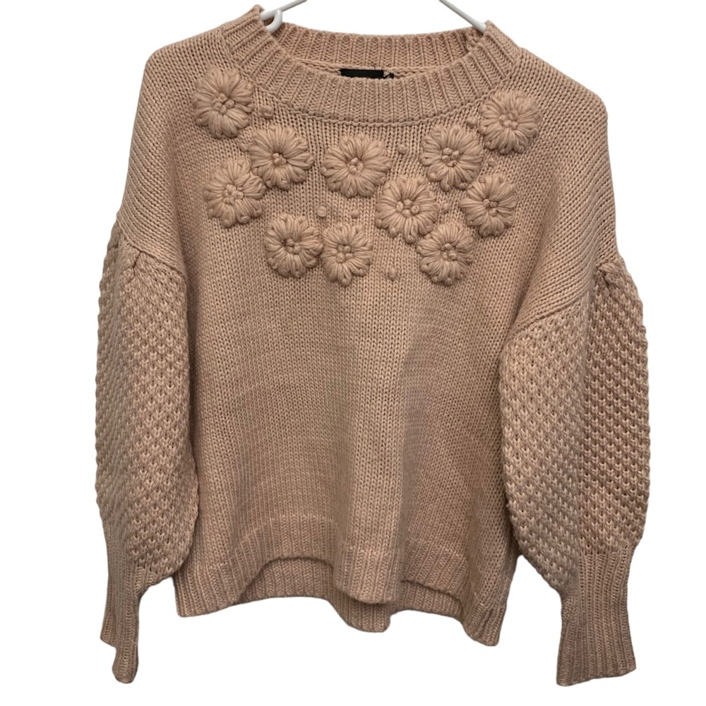 Cliché Pale Pink Flower Sweater